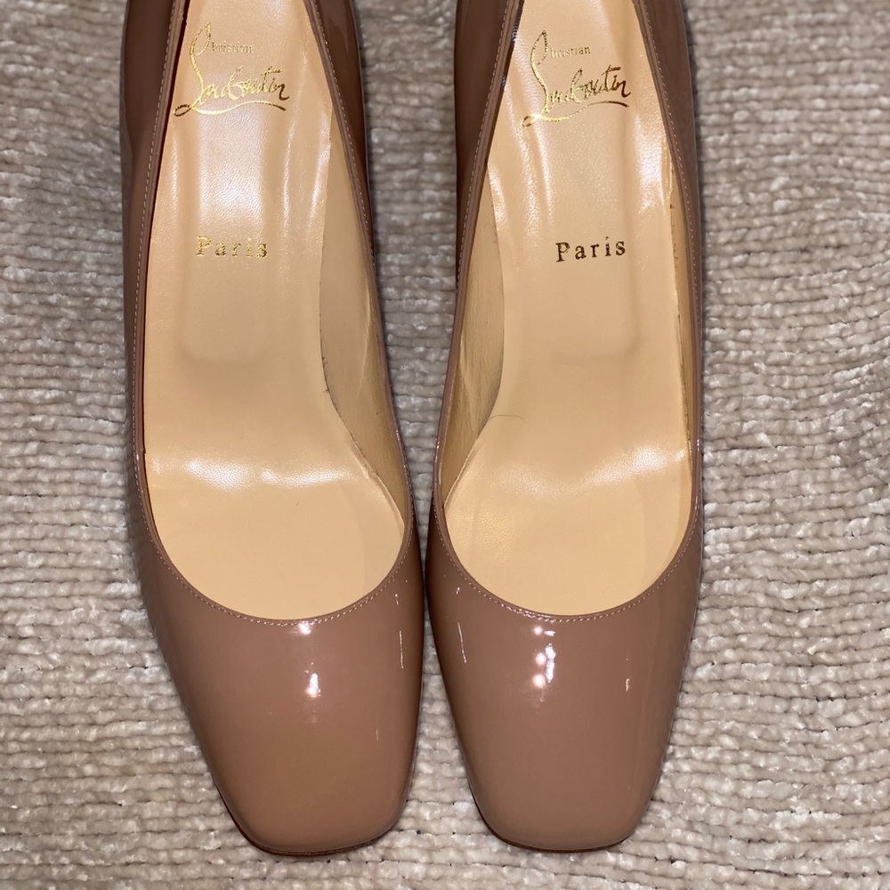 Brand new louboutin block heel pumps size 40.5